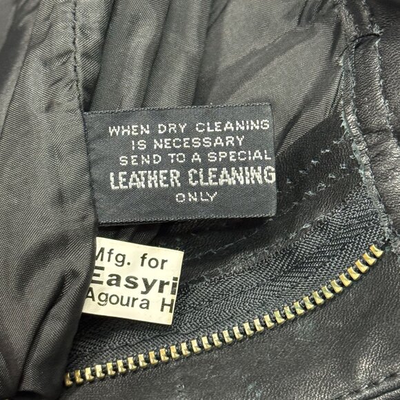 Vintage Easy Riders Leather Motorcycle Pants Riding Moto Punk Womens High Rise - Picture 7 of 10